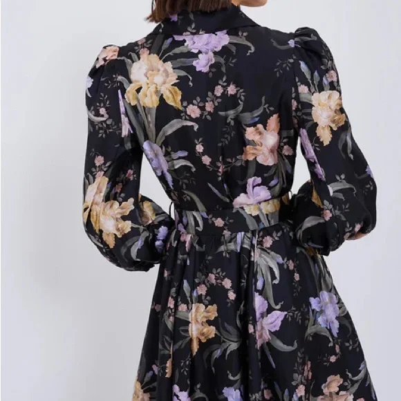 🖤SOLD🖤 ZIMMERMANN EDEN BELTED FLIP MINI DRESS IRIS SHERBET size 0 fits like 4US - Picture 5 of 16